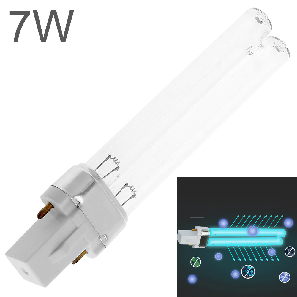 Lampe UVC G23/2G7, 5W 7W 9W 11W 13W, 253,7 nm 254nm, tube en forme de H, pour purification de l'air et de l'eau: changeant
