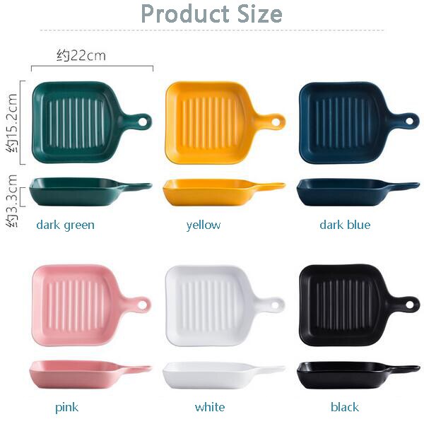 Nordic baking pan bakeware baked rice plate home dinner plate baking plate ceramic plate fruit plate salad plate CE / EU
