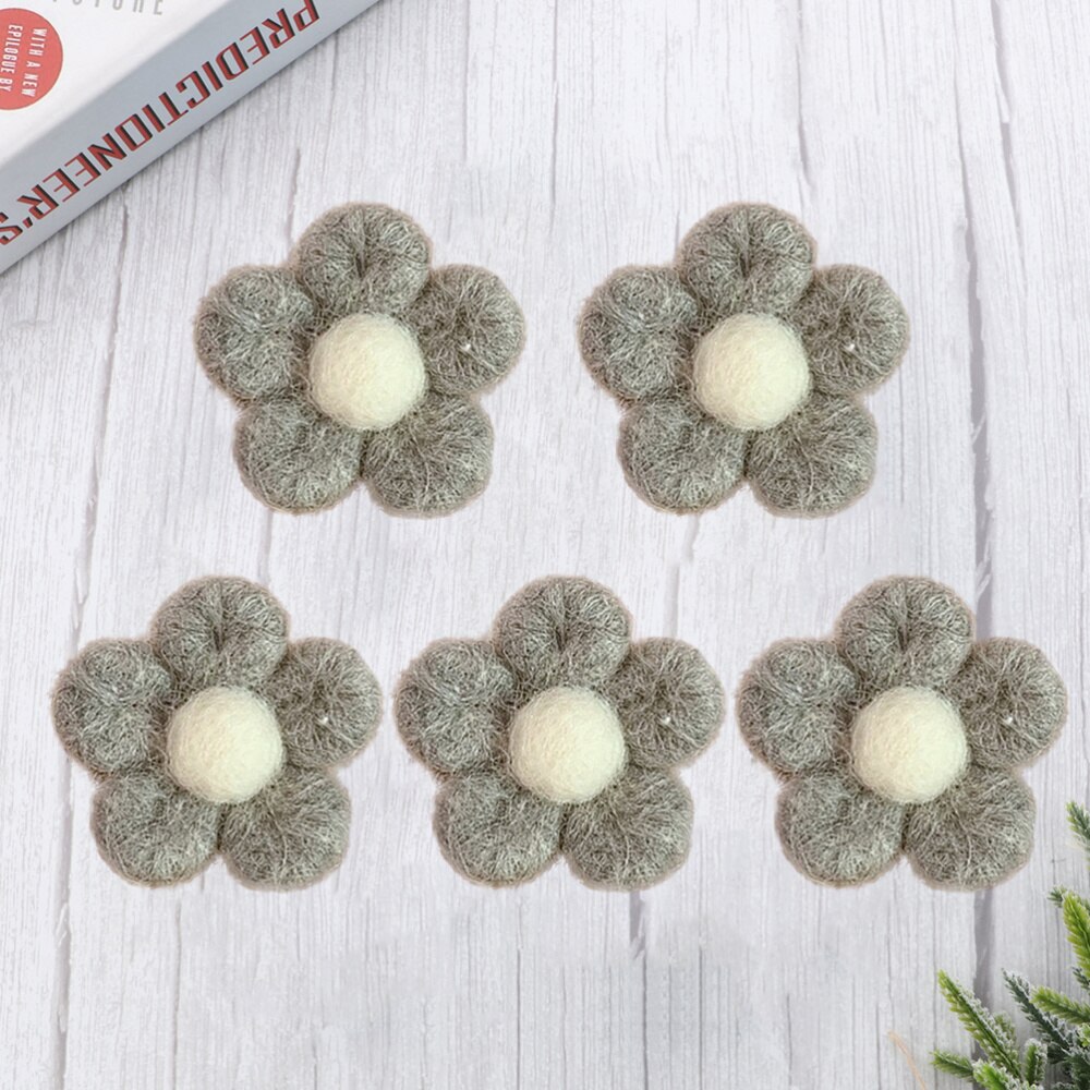 Broche de fieltro en forma de flor para niños, alfileres adorables con broche para niños, ropa de ramillete, 5 uds.
