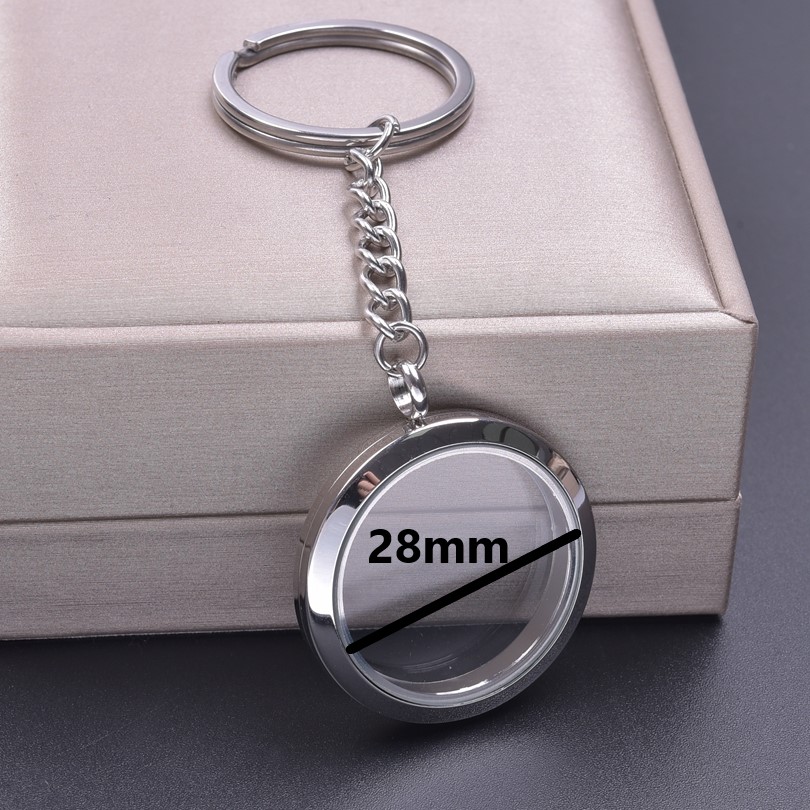 5 teile/los 10-40mm Edelstahl Männer Glas Bild Reliquien Medaillon Anhänger Schlüssel bund DIY Frauen Erinnerung Medaillon Schlüssel Ring Schmuck: Grau