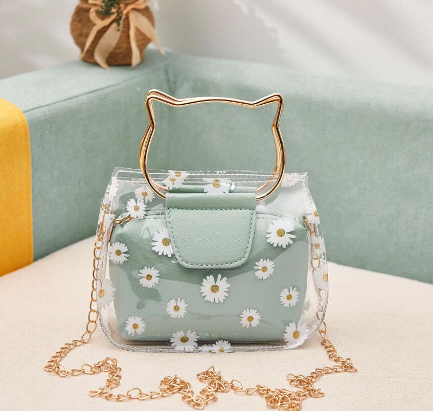 Bolso pequeño transparente para mujer, bolso con cierre versión coreana, bolso de mano, bolso de hombro, bandolera, bolso de mano, bolso de almacenamiento, monedero,