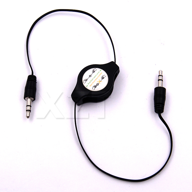 80cm 3,5mm Versenkbare Kopfhörer Jack Aux Audio Kabel Männlichen für Auto Iphone Samsung Telefon GPS MP3 MP4 Musik stereo Lautsprecher