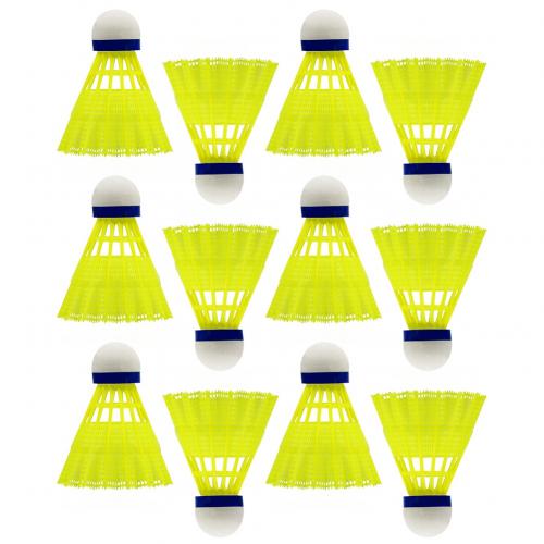 12Pcs/Set Badminton Balls Exercise Training Shuttlecocks Gym Sports Accessories Badminton Balls Badminton Balls Shuttlecock Ball: Yellow