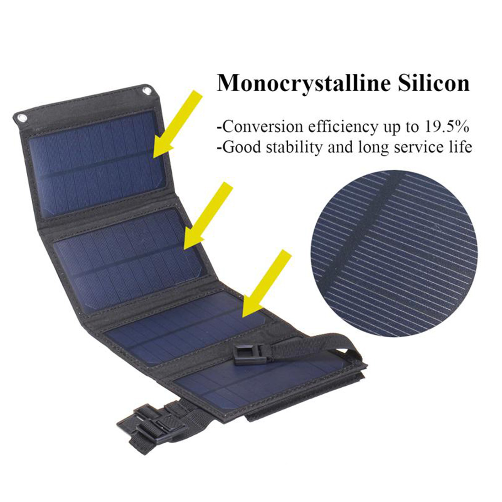 Waterproof 20W 5V Foldable USB Solar Panel Cells Charger for Camping Hiking Waterproof 5V Folding Solar Panels Cells For mobile