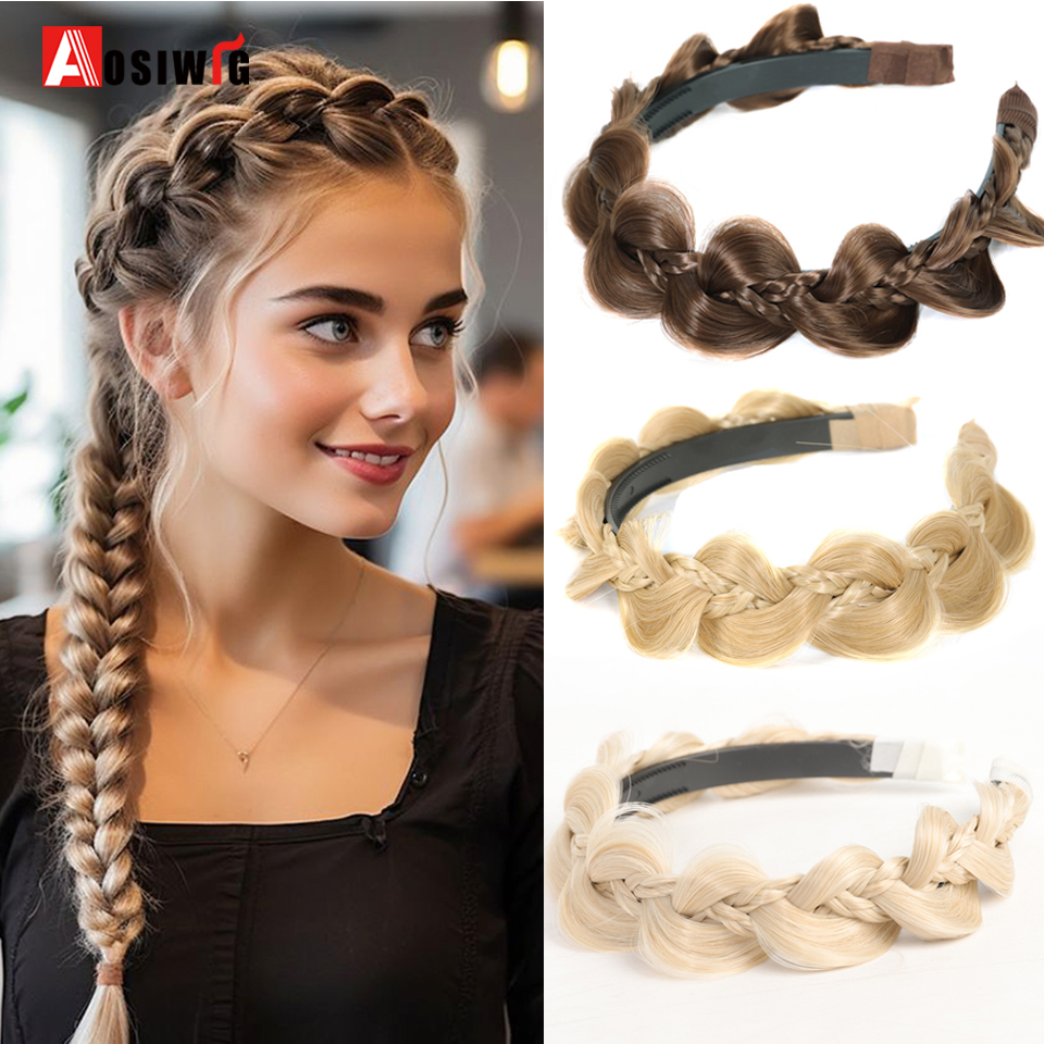 Synthetische Fishbone Geflochtene Stirnband Haar Gürtel Geflochtenes Haarband Böhmischen Stil Frauen Frisur Haarteile Kopfbedeckung Zubehör Bl