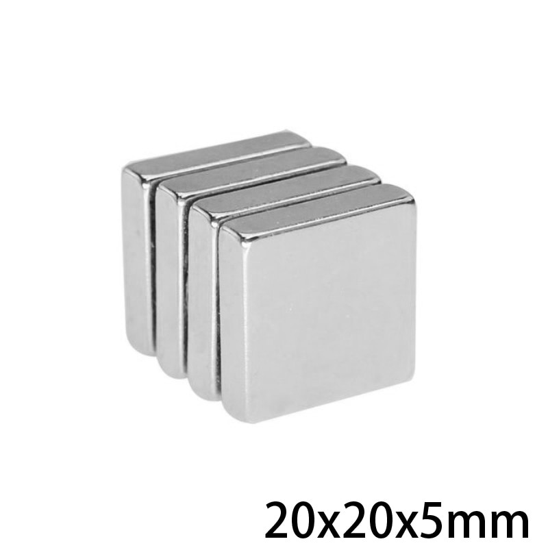 2/5/10/20/50 Pcs 20X20X5 Krachtige Magneten 20X20X5 Mm Permanente Quadrate Magneet 20X20mm Super Sterke Neodymium Magneet 20*20*5