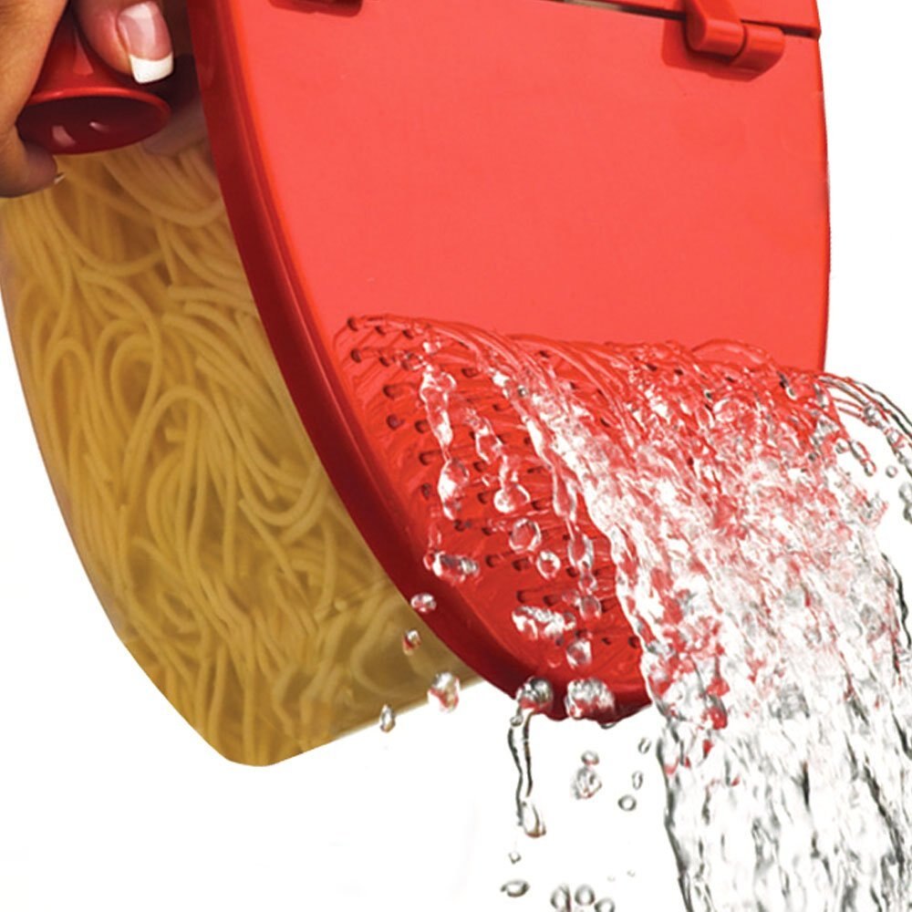 Perfect Pasta Cooker Heat Resistant PP Boat Microwave Steamer Boat Strainer Pasta Microwave Kitchen Tools Spaghetti Bowl