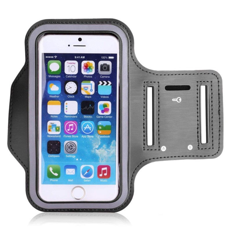 Bracciale di Sport Del Telefono Impermeabile di Caso Della Copertura Esterna Palestra Supporto Corsa e Jogging Da Jogging Polso Del Sacchetto Del Sacchetto Per il iPhone 8 7 6 Samsung s7 S6 5": Grey