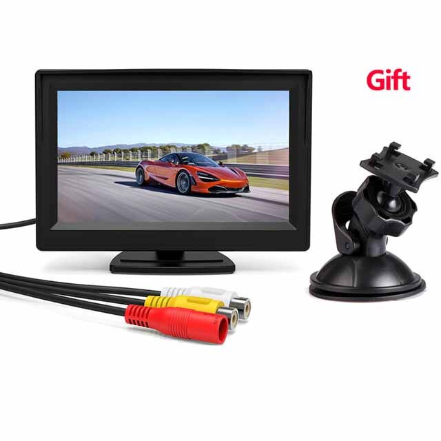 5 Inch Tft Lcd-scherm Auto Monitor Hd 800*480 Omkeren Parking Monitor Met 2 Video-ingang Voor Reverse achteruitrijcamera: 5 inch