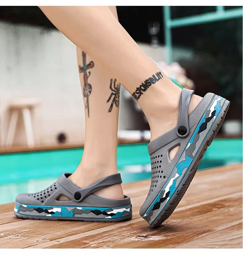 Mens Klompen Camo Heren Sandalen Zomer Strand Slippers Mannen Outdoor Casual Mannen Sandalen Water Schoenen Mannelijke Grote Maat