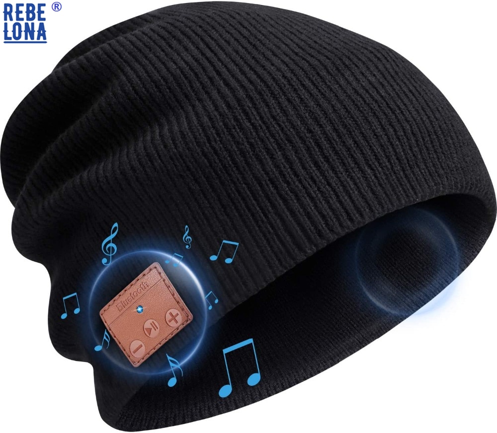 Beanie Hoed Bluetooth-Compatibele Hoofdtelefoon, Draadloze V5.0 Knit Muziek Beanie Unisex, cap Ingebouwde Hd Stereo Speakers,Winter