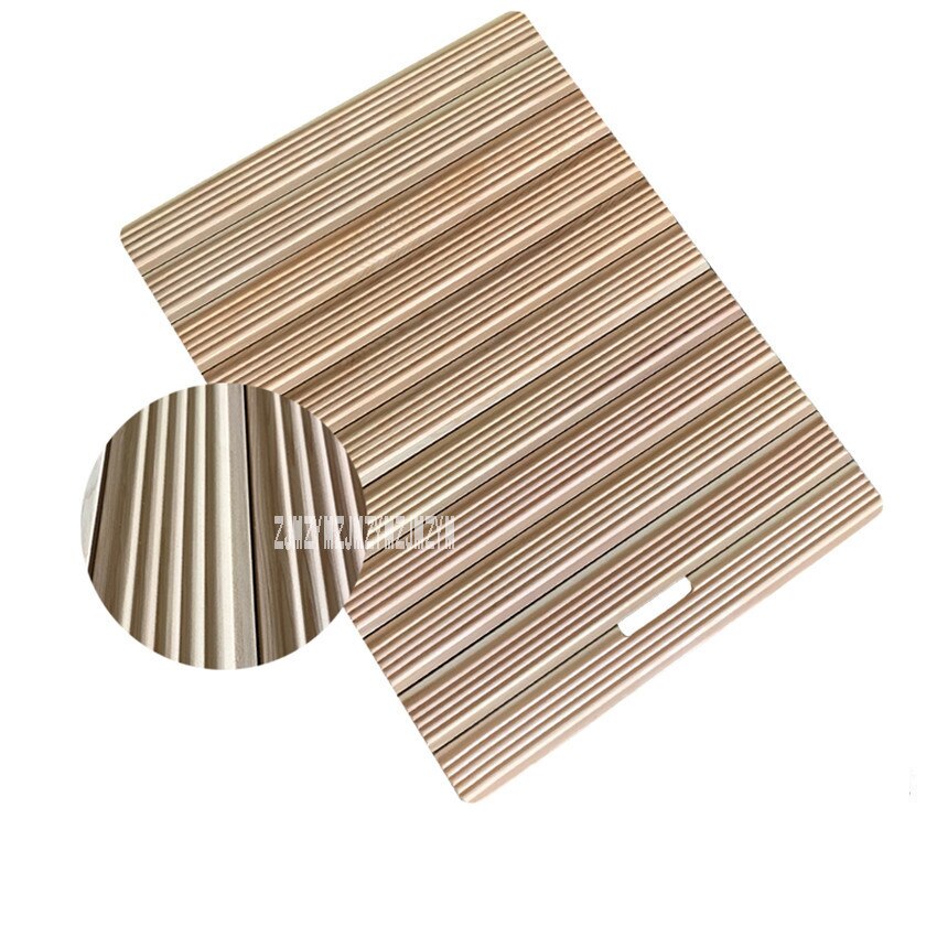 Alfombra de madera para baño, tapete para ducha resistente al moho antideslizante, 001: stripe 70X70cm