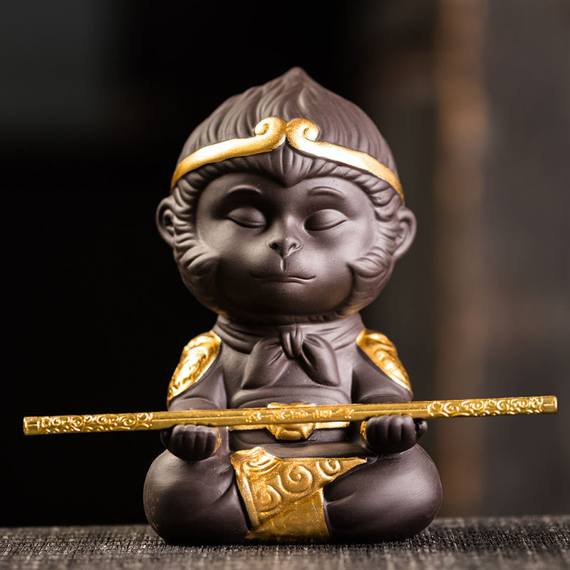 The Monkey King: Quest for the Sutra tea favor Ornaments Supportable Yixing Clay Tea Carve