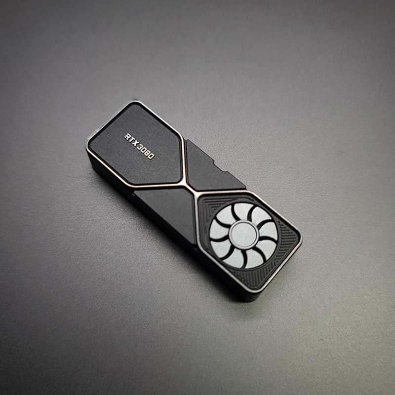 Right " Shift " Keycap Graphics Card RTX 3080 2.75u Metal Key CNC Anode Aluminum Heat-resistant Keycaps Cross Shaft