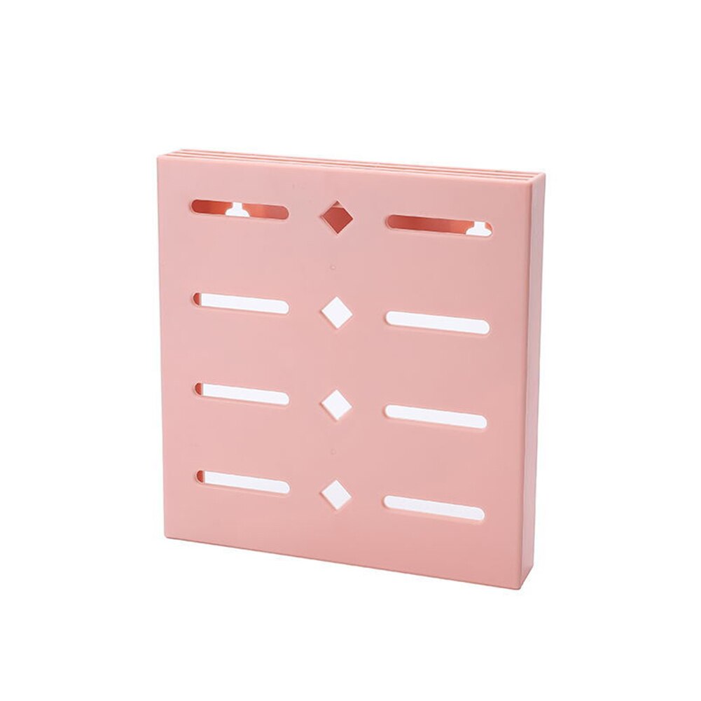 Wall-Mounted Adhesive Drain Kitchen Knife Storage Container Cutlery Organizer Kitchen Knives Holder Utensils Organizer: Pink