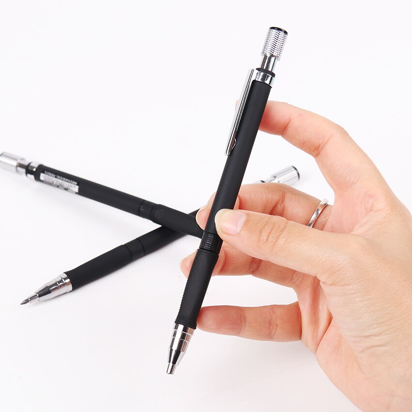 2.0mm Mechanical Pencil Black Lead Holder Mechanical Drafting Drawing Pencil for School and Office Stationery