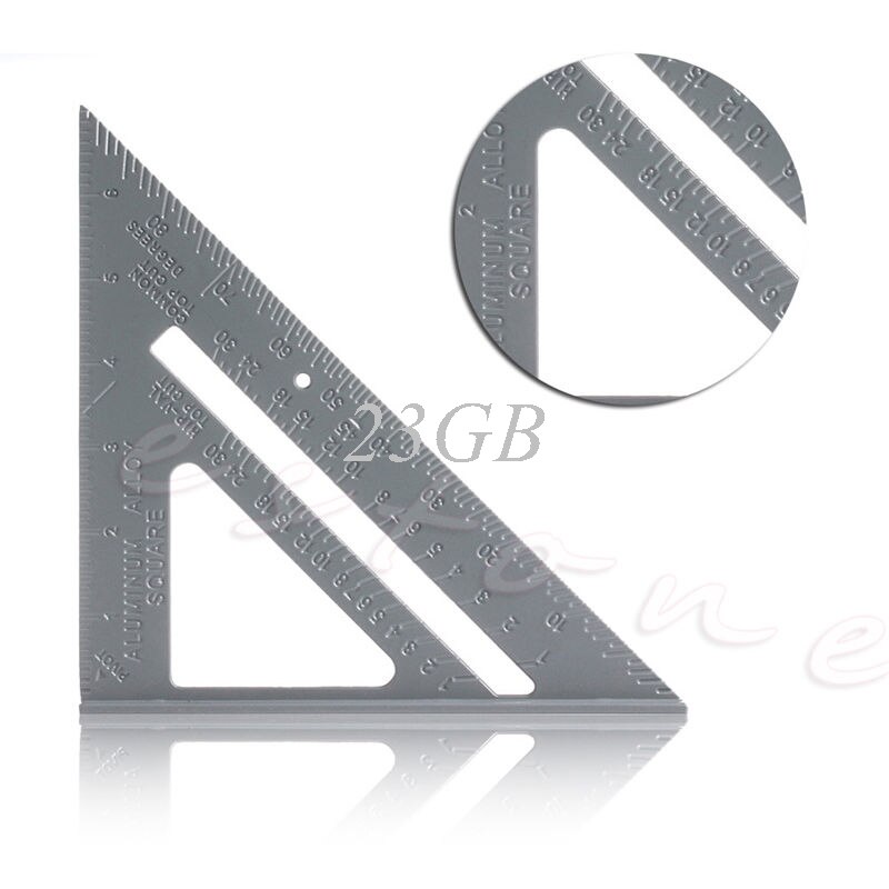 Aluminum Speed Square Protractor Miter Framing Measuring Tool Carpenter Ruler 7" M02