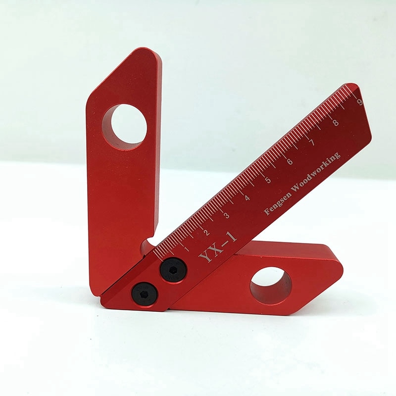 Center Instrument, Wire Gauge, Woodworking Aluminum Alloy Center Line Measurement Tool, 45/90 Degree Right Angle Wire Gauge Carp