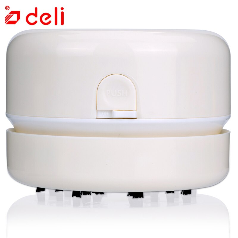 Deli Desk Set Portable Desktop Cleaner Mini Desk Vacuum Cleaner for School Classroom Office Office School Supplies: white