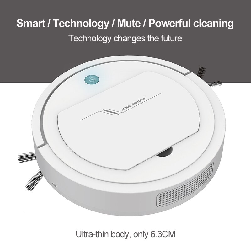3 in 1 robotstøvsuger trådløs usb-opladning smart fejerobot automatisk rengøring fejemaskine fejemaskine i hjemmet