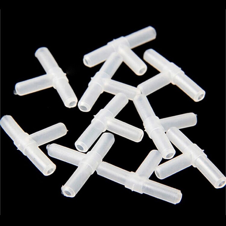 30 Stück 2-Wege Aquarium Luftpumpen-Ventile (T-Form) Für 4 Mm Schlauch – Steuerventile Aus Kunststoff