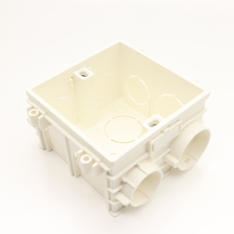 UNKAS 86*86MM Cassette Universal White Wall Mounting Box for EU/UK Socket Back Box and Wall Touch Switch popular in RU