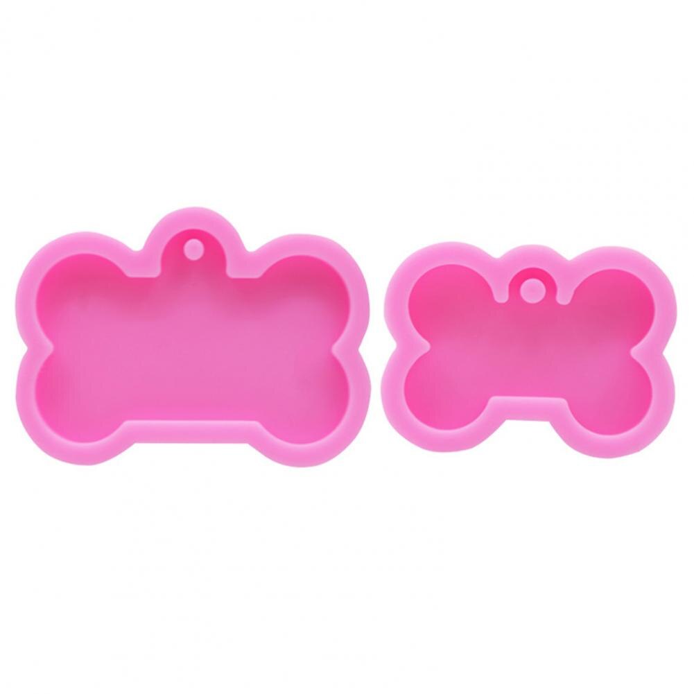 Hond Bot Vorm Resin Siliconen Mal Dog Tag Hangers Sleutelhanger Casting Epoxy Mould Voor Diy Ambachten Sieraden Maken Sleutelhanger gereedschap