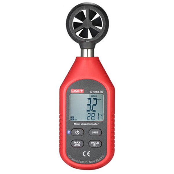 UNI-T UT363 LCD Display Digital Anemometer Wind Speed Temperature Measuring Wind Scale Windchill Indication Wind Speed Sensor: UT363BT