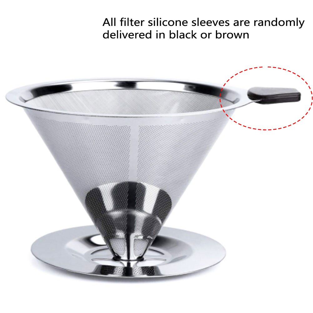 Pour Over Coffee Dripper Stainless Steel Coffee Filter Removable Dripper With Stand Reusable Cone Dripper Coffee Dolce Gusto