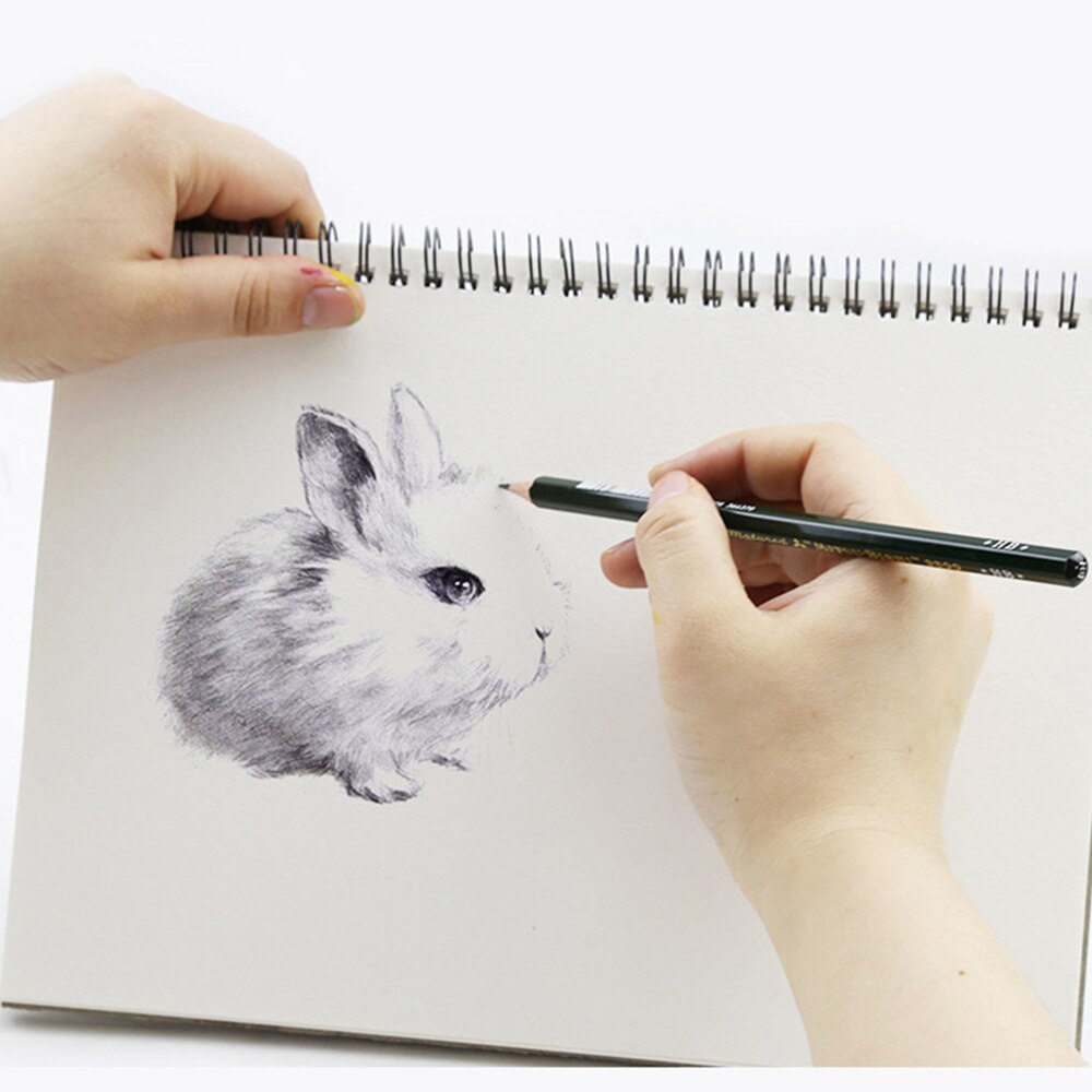 2Pcs Portable Hand Drawing Notebook Kraft Paper Drawing Paper Blank Drawing Paper Practical Watercolour Notebook for Kids Artist