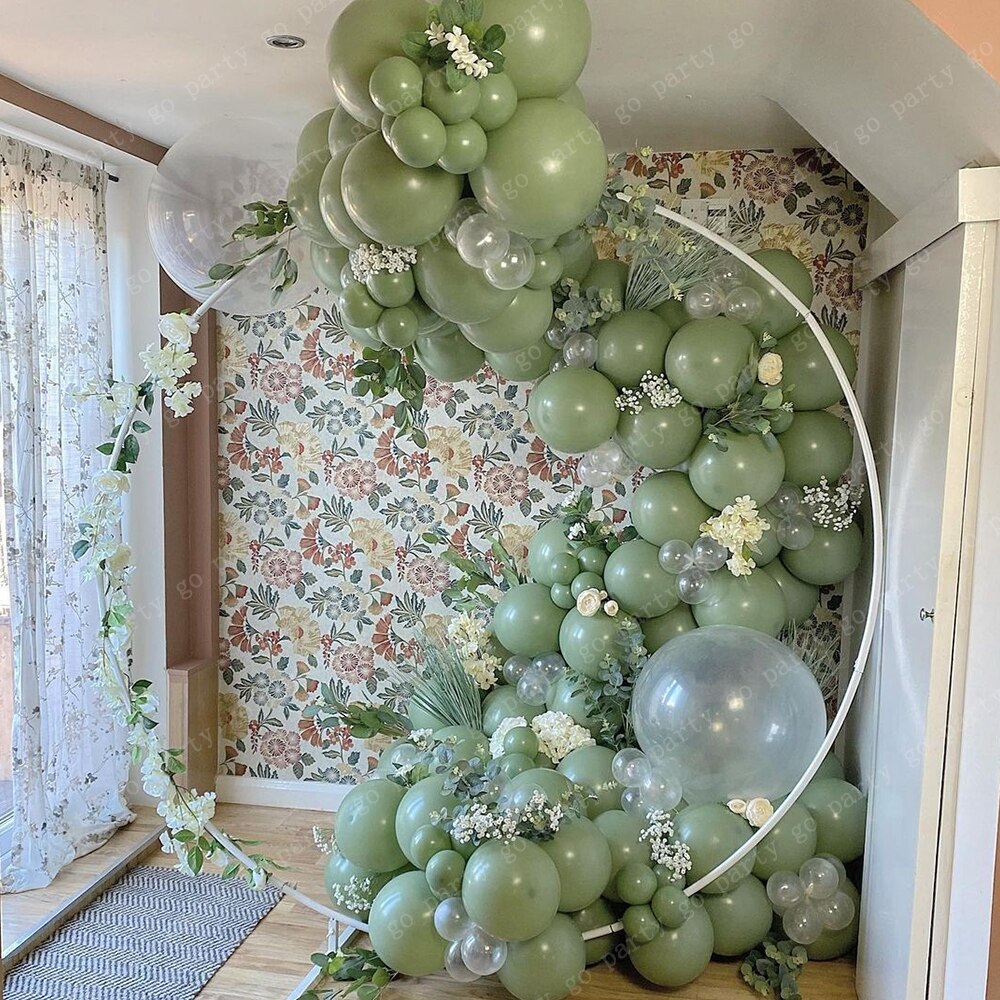 Circle Round Balloon Arch Plastic Wreath Frame Balloon Stand Holder DIY Column Base Baby Shower Wedding Birthday Party Decor