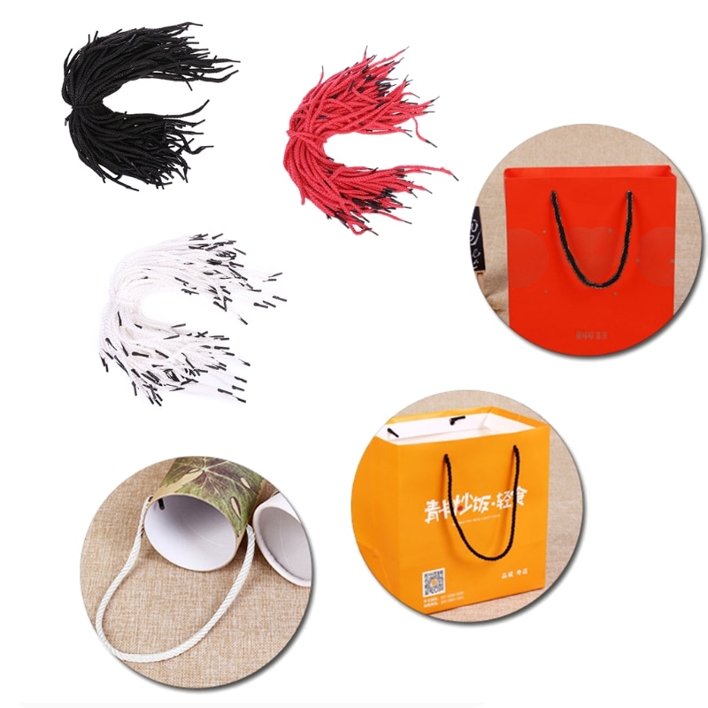 Lot de 100 poignées de rechange pour sac en papier, sangle de sac à main, accessoires de bricolage, fournitures