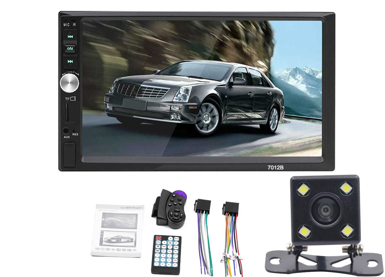 Radio 2 Din General Car Models 7'' LCD Touch Screen Car Radio Player Bluetooth Car Audio Support Rear View Camera 7012B
