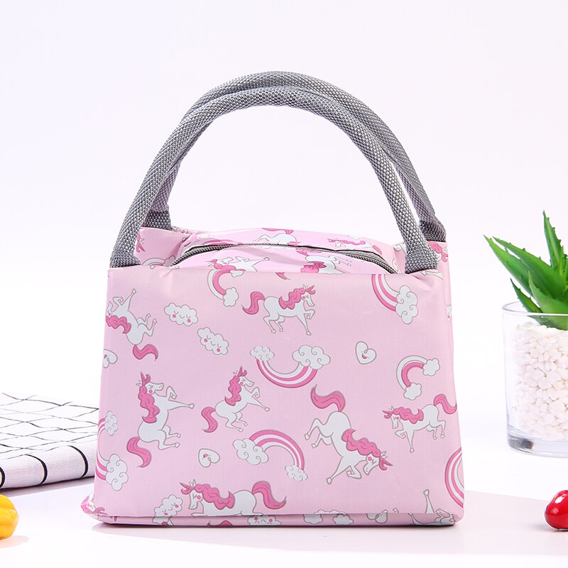 QQD Thermische Mittagessen Tasche Frauen Tragbare Isolierte Mädchen Kühltasche Picknick Reise Büro Frühstück Tasche wiederverwendbar Art Verpackt Lebensmittel Kasten: TA01-1-06