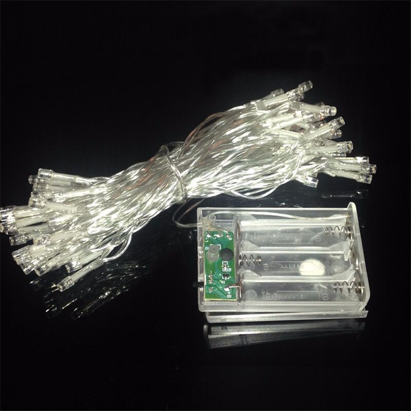 LED guirlande lumineuse pile 1M/ 2M/5M/10M noël chaîne lumière lumières/mariage/LED décoration lampe série batterie