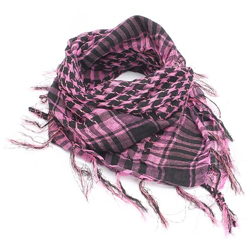 Unisex kevyt ruudullinen tupsu arabialainen aavikko shemagh keffiyeh huivi pashmina lämmin kashmirhuivi naisten huivit joulu: Vaaleanpunainen