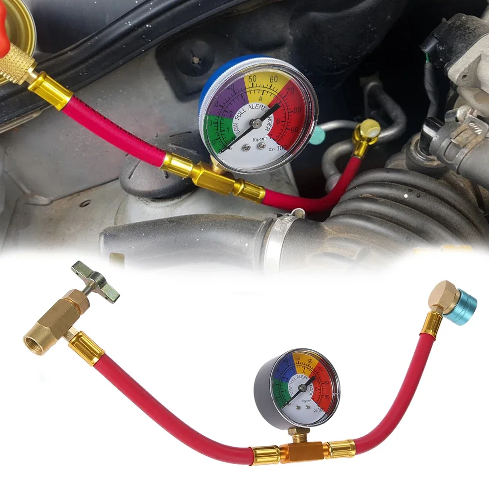 R1234yf Klimaanlage Gas kühler mit Zoll acme lh Kältemittel Gas Nachfüllung 14mm Low Side Schnell kupplung für Automobile