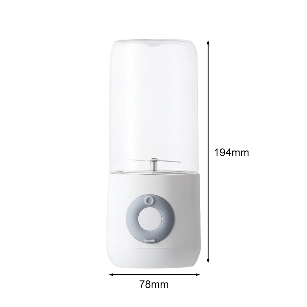 Licuadora portátil recargable por USB, procesador de batidos eléctrico, máquina exprimidora de frutas Personal de mano, 500ml