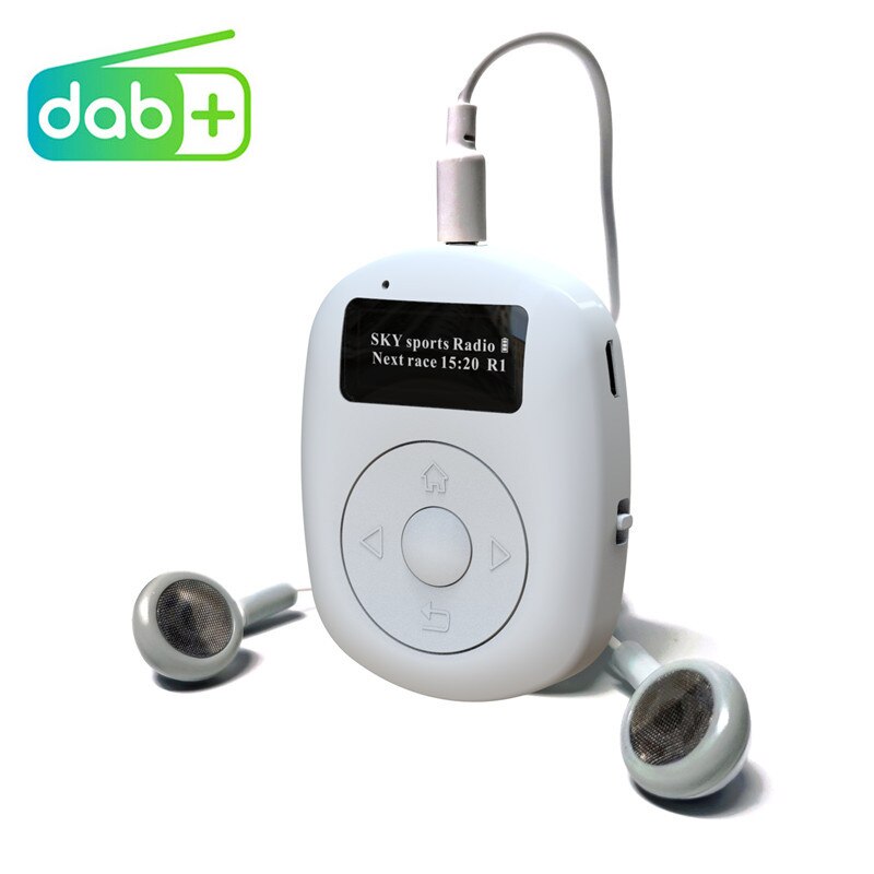 Mini Sports DAB Digital Radio, FM Radio, Bluetooth Playback, Portable MP3 Player, White Noise