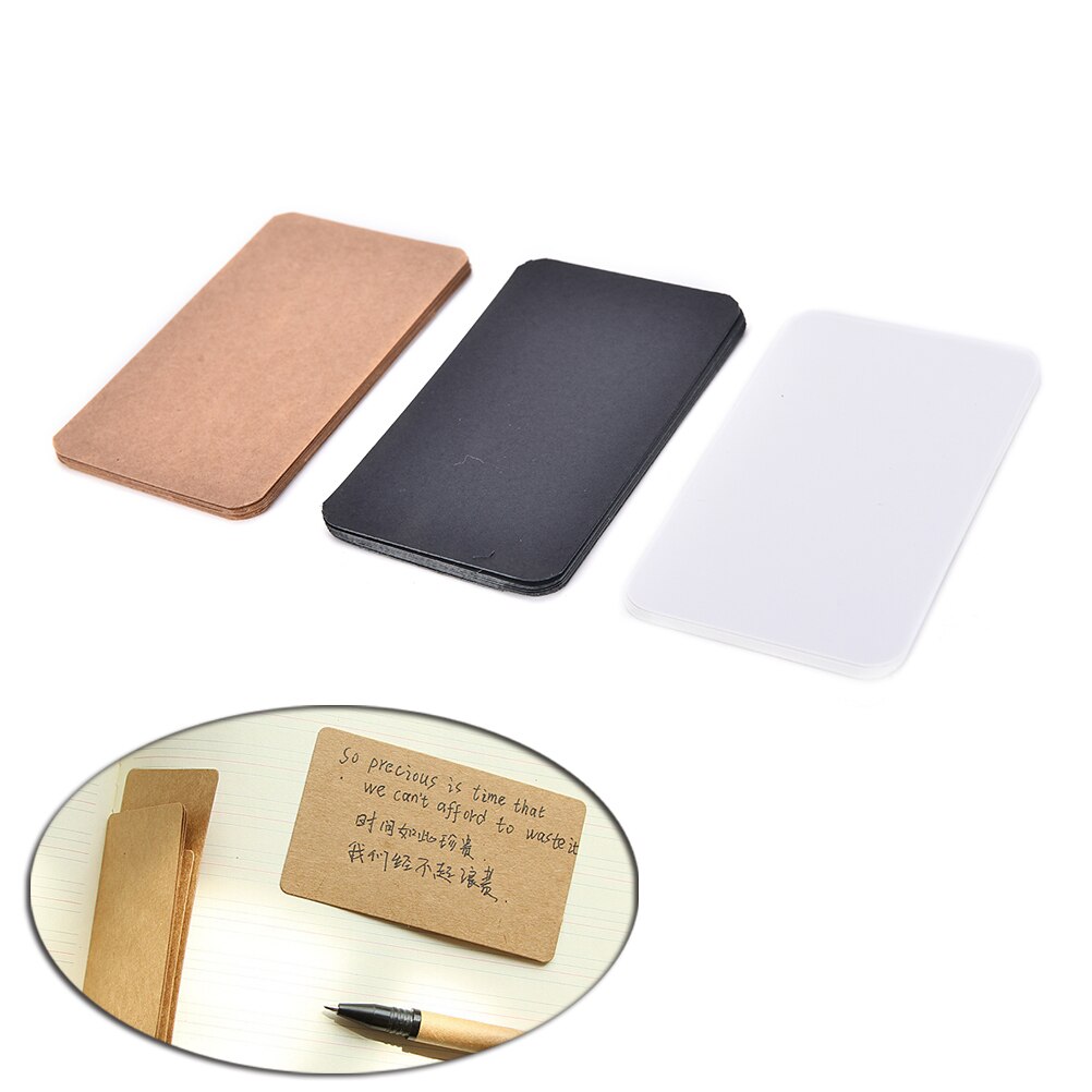 100 teile/los Diy Geschäft Bekannt leer Kraft Karte retro Stil Papier Dicke Schwarz Weiß Braun Papier Wort Karten