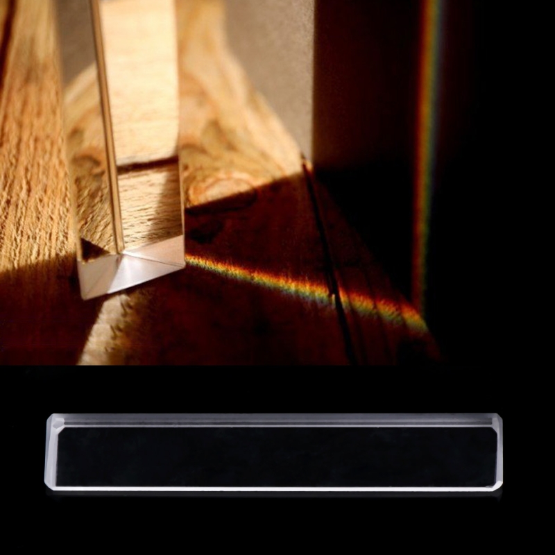 OOTDTY K9 cristal óptico ángulo recto que refleja el prisma Triangular para la enseñanza de espectro de luz