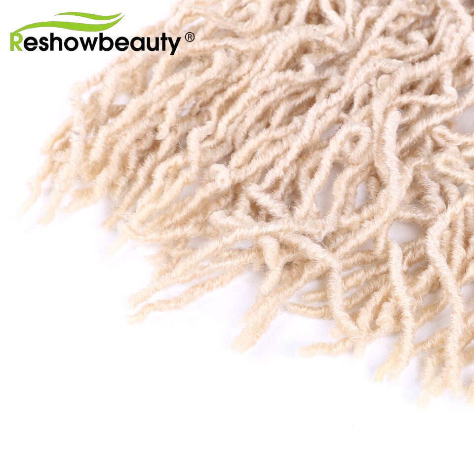 Synthetic Faux Locs Crochet Hair 24 Inch 110g Dreadlocks Crochet Braiding Hair 20 Strands/Pack Nu Faux Locs Braids Reshowbeauty