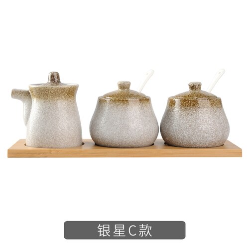 Vintage Kruiden Pot Set Spice Jars Azijn Fles Huishouden Keukengerei Porselein Mini Zout En Peper Shakers: S