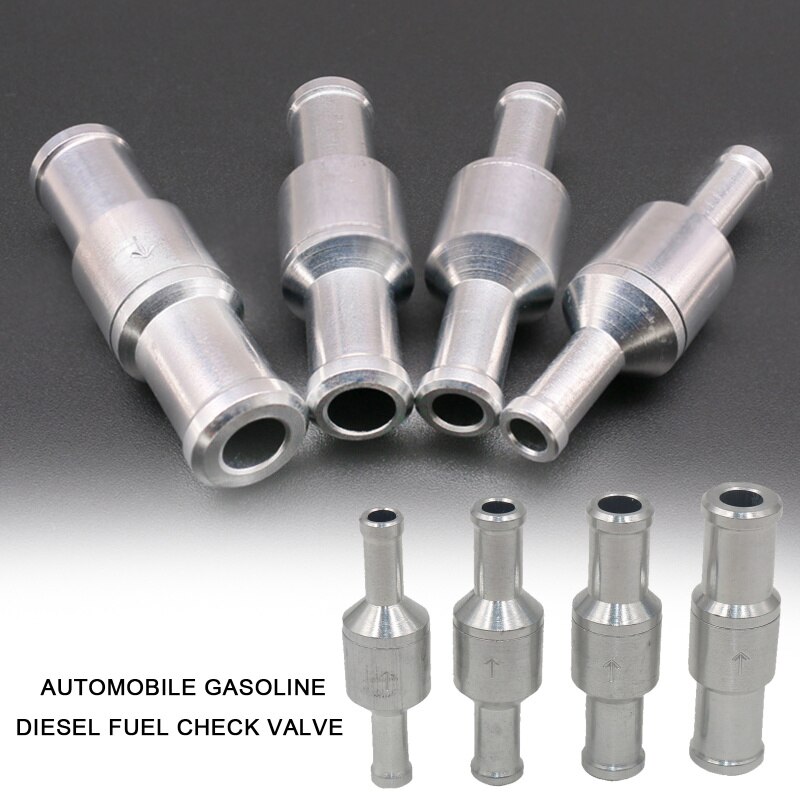 One Way Check Valve Aluminium Alloy Fuel Non Return Check Valve Petrol Diesel For Car Automobile Oil Water Pumps 6-12mm