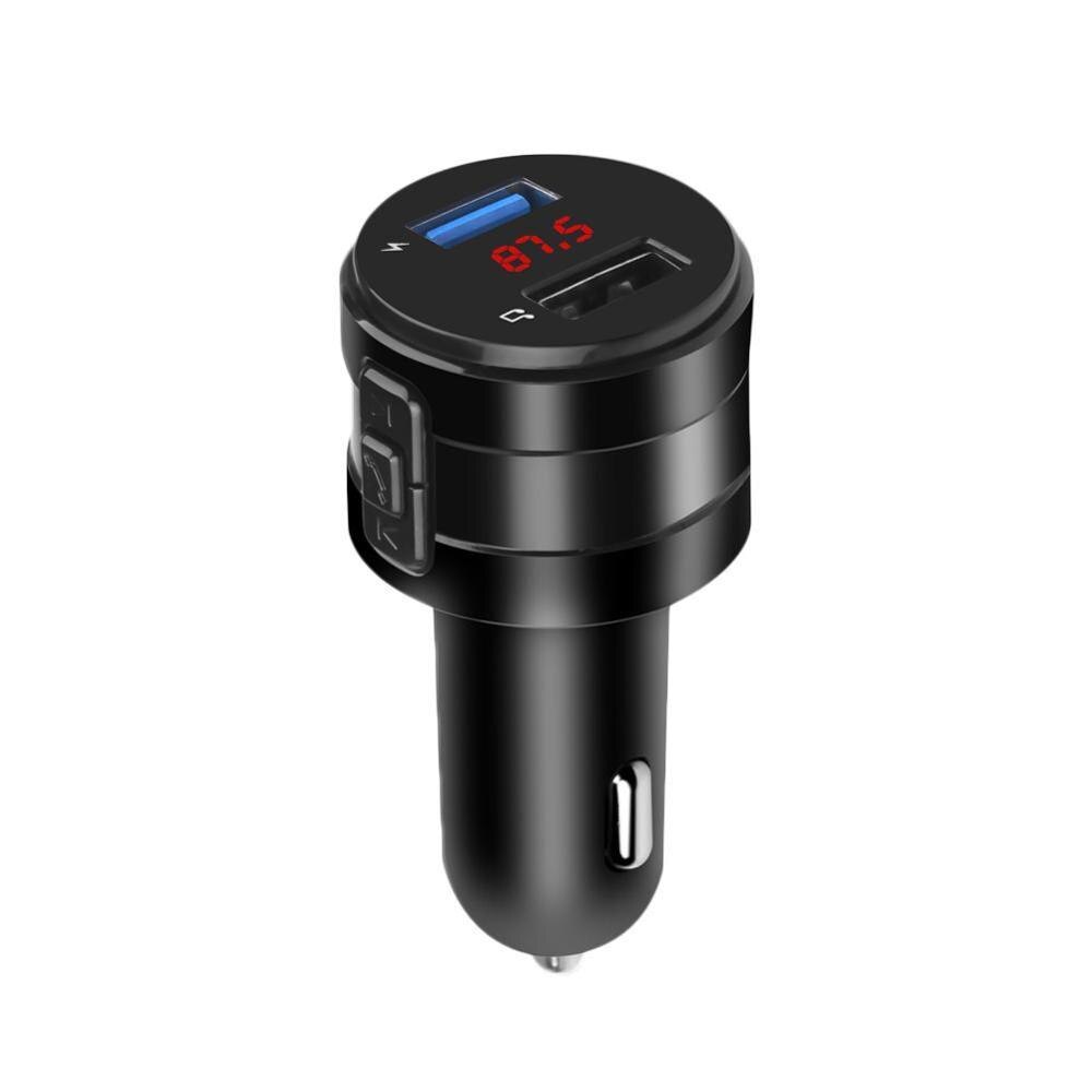 Car Fm Transmitter Bluetooth 4.2 Car Mp3 Player Modulator USB Voltage TF Card Hands-free Battery Adapter Smart Chip Dual F1F7: Default Title