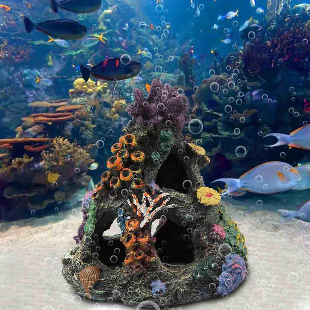 Fish Tanks LandScaping Decoration Ornaments Fish Tanks Aquarium Coral GoldFish Tanks Shelter Hole: Default Title