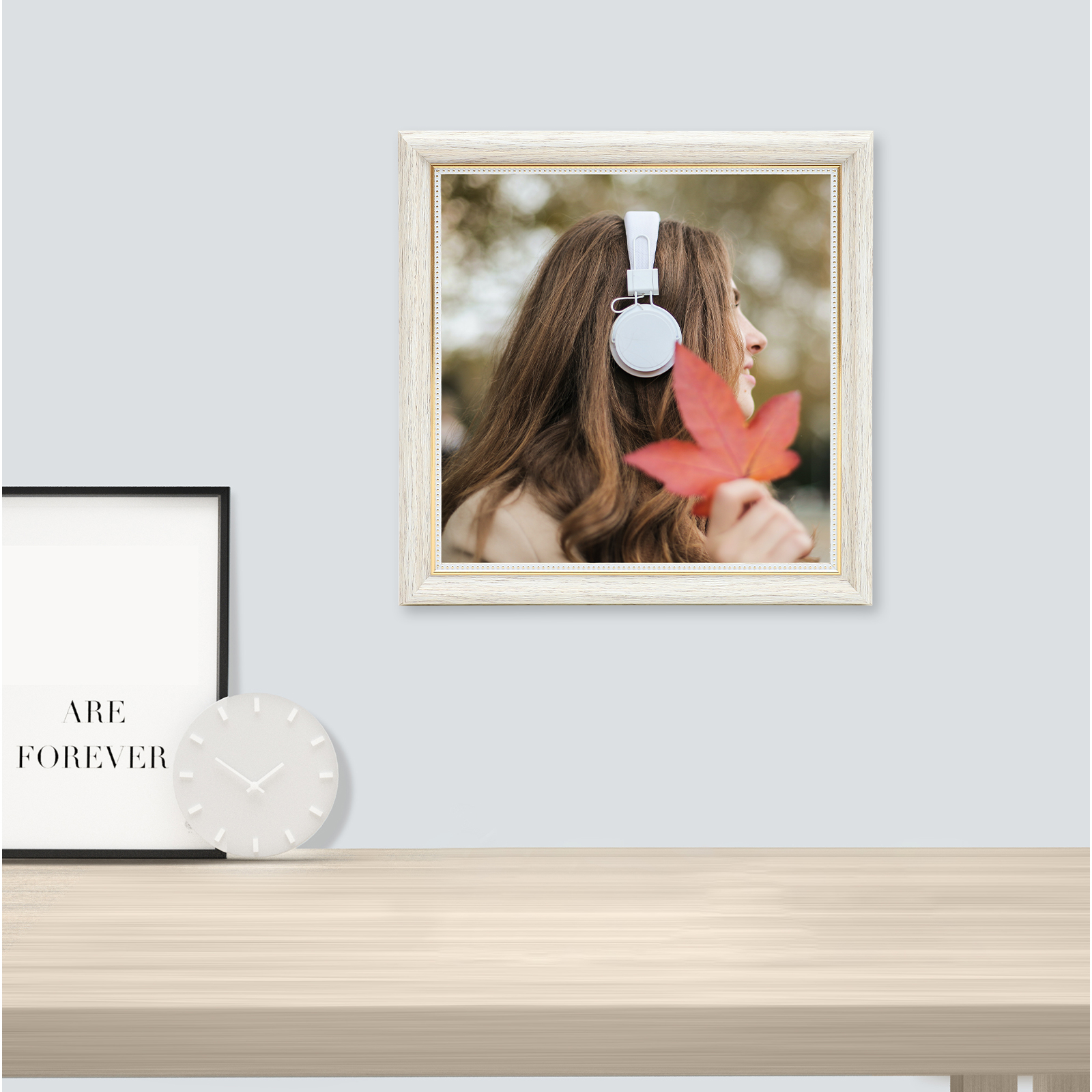 Molduras de decoração flutuantes retrô vintage 30x30cm para pinturas, impressão em tela, moldura flutuante
