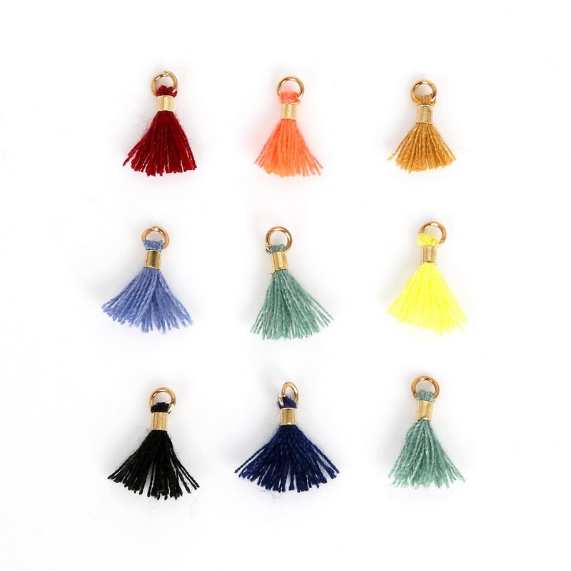 10-50pcs/lot Mixed Styles Mini Mesh/Long Fringe/Suede Tasse Fabric Flower Pendants Earring Cellphoe Straps Hanging Accessories