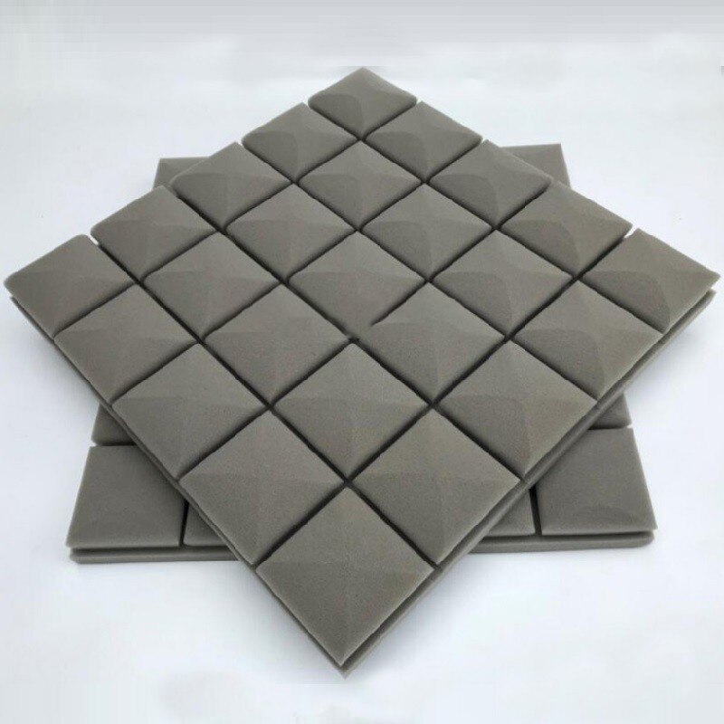 50x50x5cm Sponge Sound Foam Acoustic Soundproofing Foam Sound-Absorb Noise Sponge Wall Foam Lsolator Pads: Grey