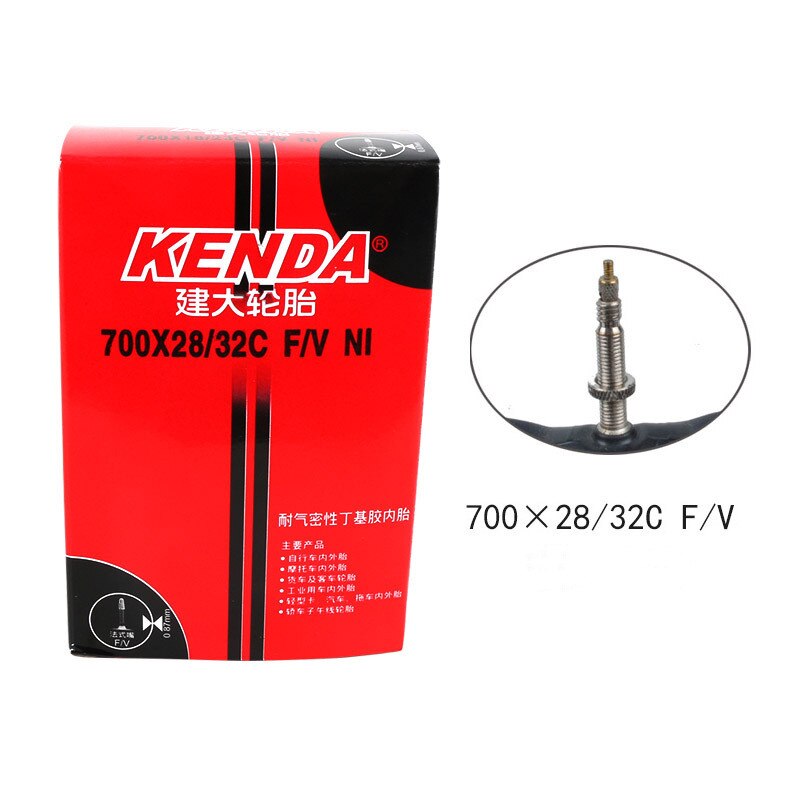 KENDA chambre à air de vélo pour vélo de voyage de route 700*23/25C 700*28/32C 700*35/43C AV/FV pièces de vélo chambre à air en caoutchouc butyle: 700x28-32C FV